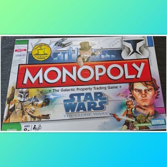 parker brothers Other - Star Wars 2008 Monopoly The Clone Wars.